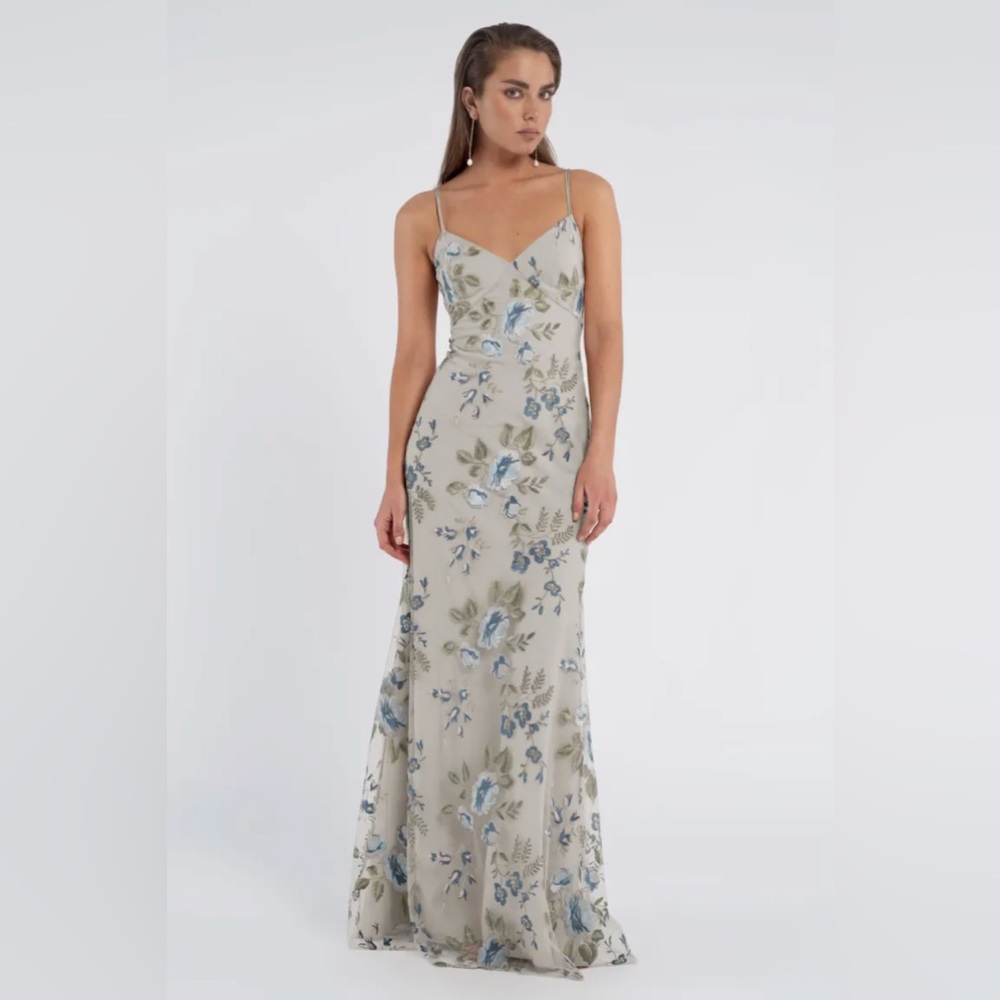 Jenny Yoo Julianna Dress - size 8 - Enchanted Floral Serenity Blue
